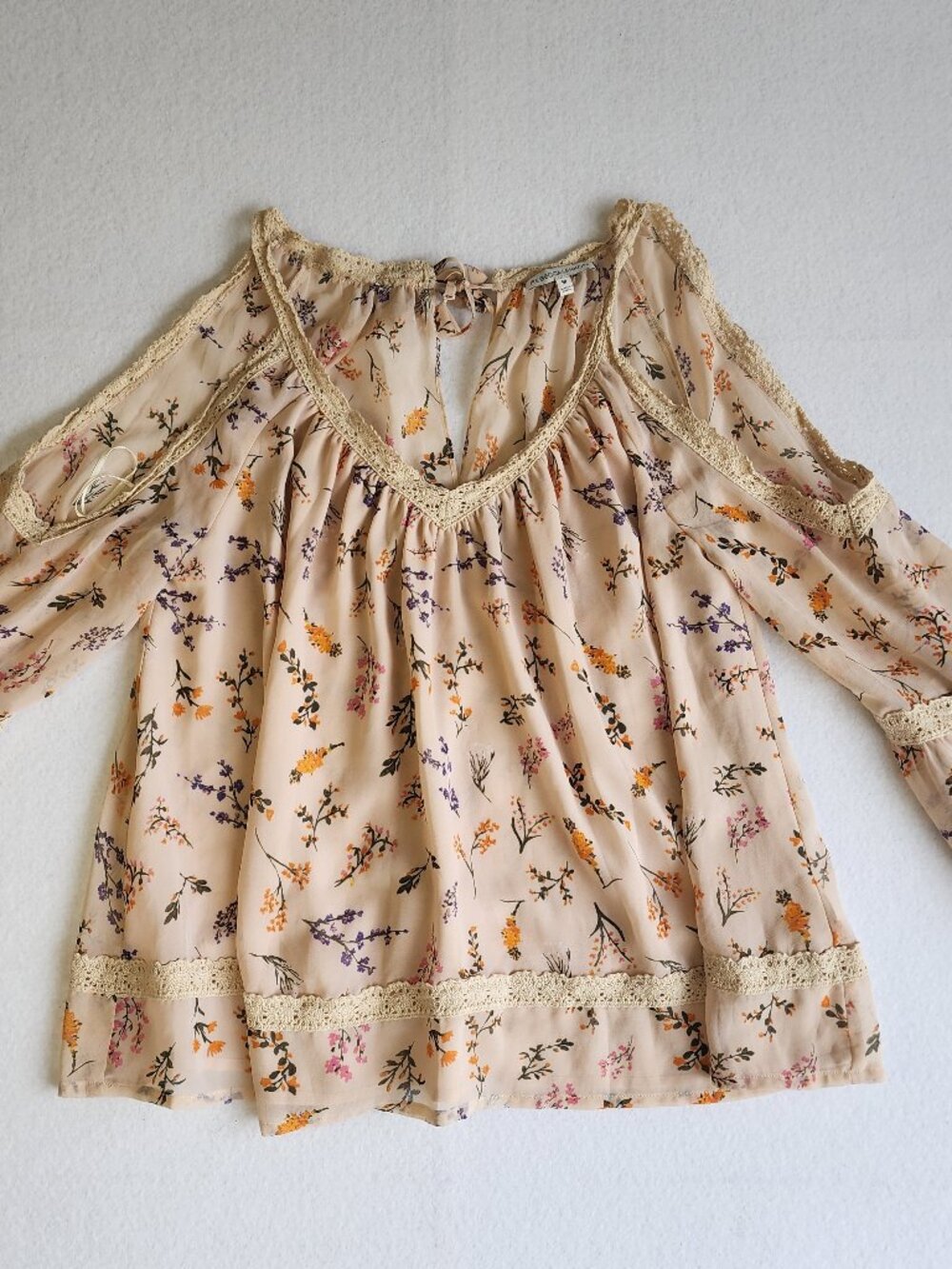Rebecca Minkoff Floral Feminine Cold Shoulder Blouse